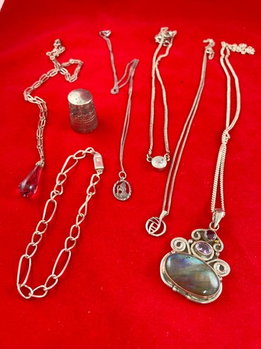 Vintage silver lot necklaces - lot,
