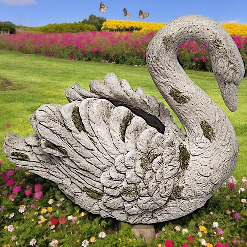 Large swan garden planter - garden,