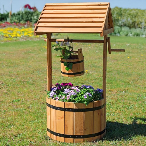 Garden planter wishing well - planter,