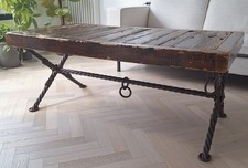 Antique rustic coffee table - coffee,