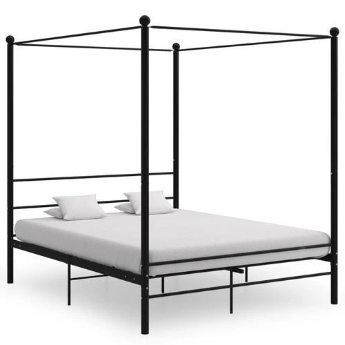 Walplus black metal - black, bed