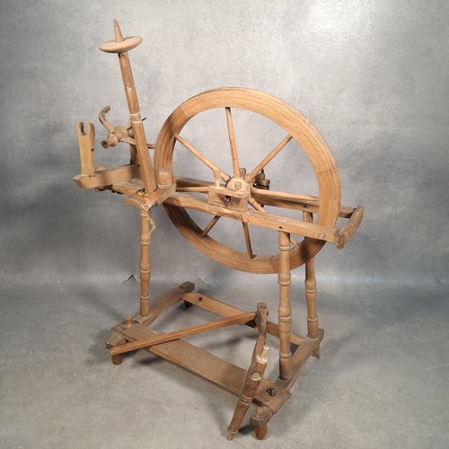 Vintage large wooden spinning - wooden,