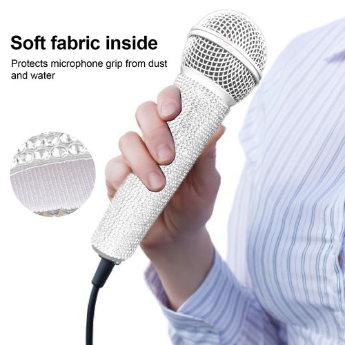 Mic handle cover glass sparkly - handle,