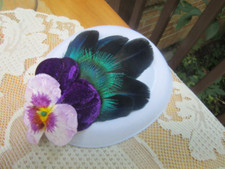 Handmade blue peacock blue