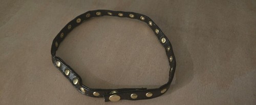 Brown faux leather choker