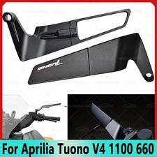 CNC Adjustable Winglets Rearview Mirrors Rear View For Aprilia Tuono V4 1100 660