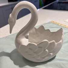 Vintage Ceramic Swan Planter