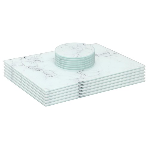 12pc glass placemats round - placemats, &