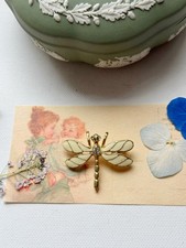 Vintage Dragonfly Brooch Gold