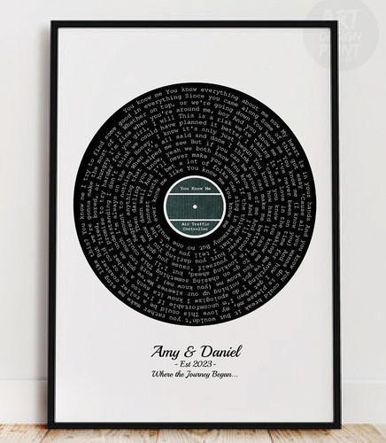Personalised song lyrics - lyrics, vinyl