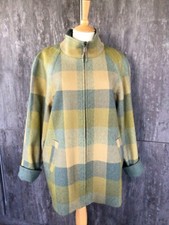 AVOCA COAT, CLASSIC CHECK, 100% WOOL, SIZE 16, MADE IN IRELAND, QUALITY WEAR