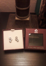 Aura Swarovski 3 Stone Stud earrings - unworn