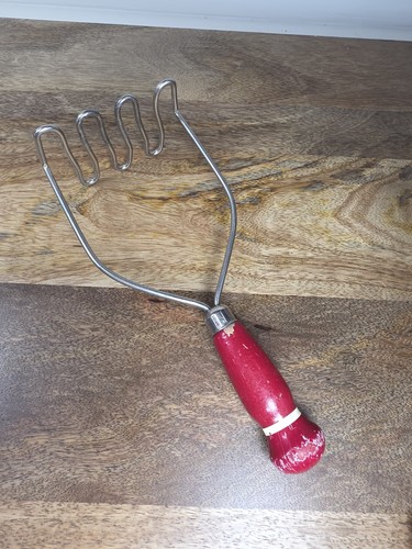 Vtg potato masher - masher, wood