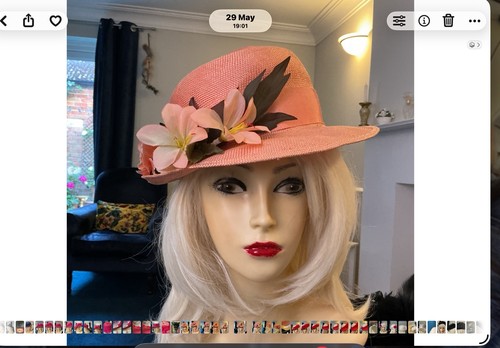Vintage hat pink marida - vintage,