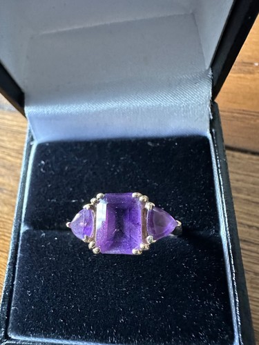 9ct stone amethyst ring qvc - 9ct, 3