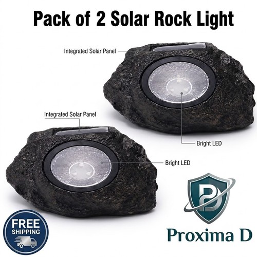 2pk jumbo rock solar - solar, light