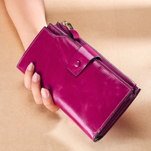 Women genuine leather long - women,
