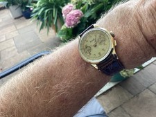 Piaget Chronograph Gold filled So Rare. Serviced 2021. Fully Authentic Exquisite