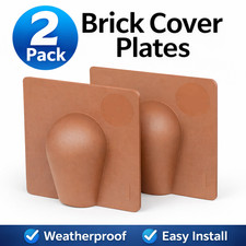 2 x  Brown Brick Buster Plate