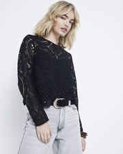 River Island Womens Top Black