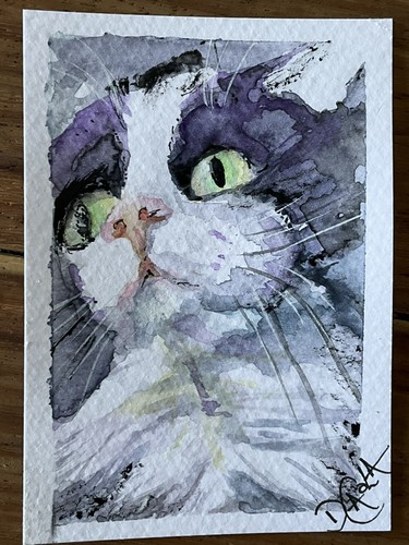 Watercolor aceo painting - watercolor,