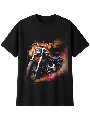 Watercolour chopper motorcycle - watercolour,