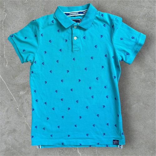 Superdry turquoise polo - turquoise,