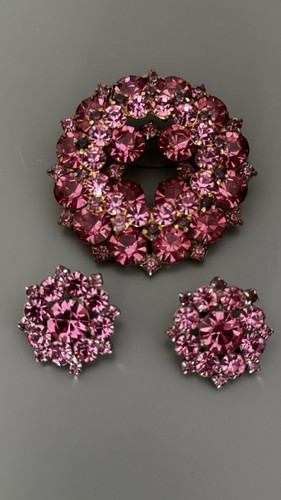 Vintage ice rhinestone brooch - vintage,