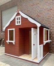 Wooden Playhouse Children Outdoor House Boys Girls Kids