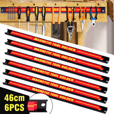 6x Heavy Duty Magnetic Tool Bar Storage Holder Rack Garage Wall Holder Strip 18"