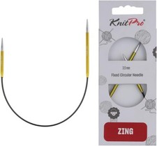 KnitPro Zing Circular Fixed Aluminium Steel Knitting Sock Needles 25cm Long