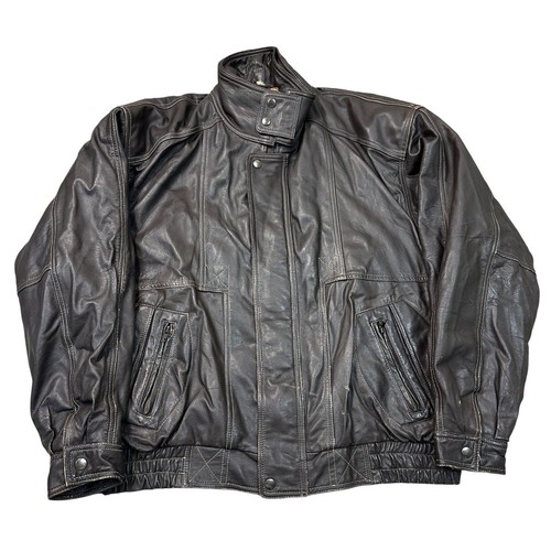 Vintage real leather bomber - vintage,