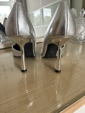 Zara Silver Court Shoes Size 6 EUR 39 Brand New