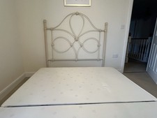 Cream  Metal Double Bed Headboard