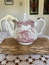Royal Wessex Willow Rosa Pink and White Lidded Teapot