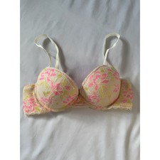 M&S Cream/Pink/Yellow Bra