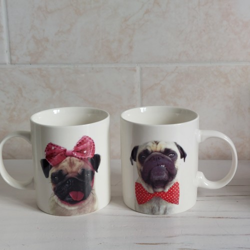 Tesco pug dog - dog, mug