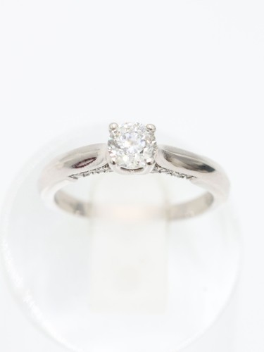 White gold diamond ring - diamond, 18ct