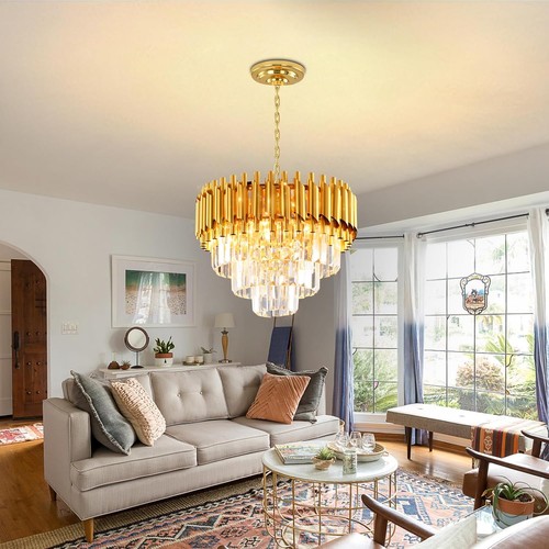 Modern crystal pendant light - crystal,
