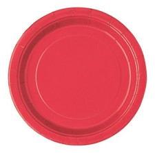 Paper Party Plates Round or Square Solid Colours Choice of Plate & Pack Sizes