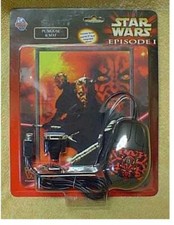 Star Wars Darth Maul PC mouse with mat & adapter - MINT & sealed