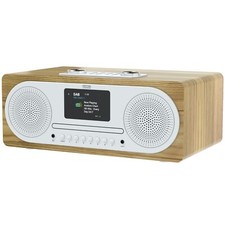 DAB+ DAB CD FM Radio Bluetooth Alarm Charging Speaker AZATOM Clockwood Oak (R)