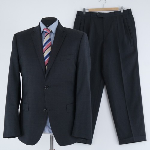 Mens dark grey suit - dark, uk