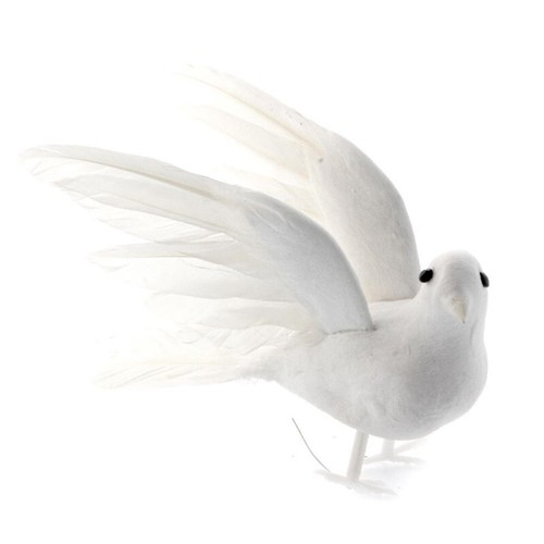 Flying white doves - flying,