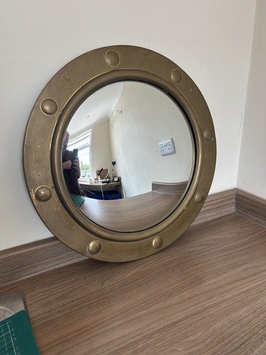 Vintage convex wall mirror - convex,