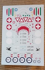 Classic Airframes 1/48 scale Vampire FB.5 decal sheet