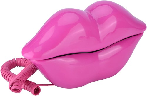 Retro hot lips telephone - lips, pink