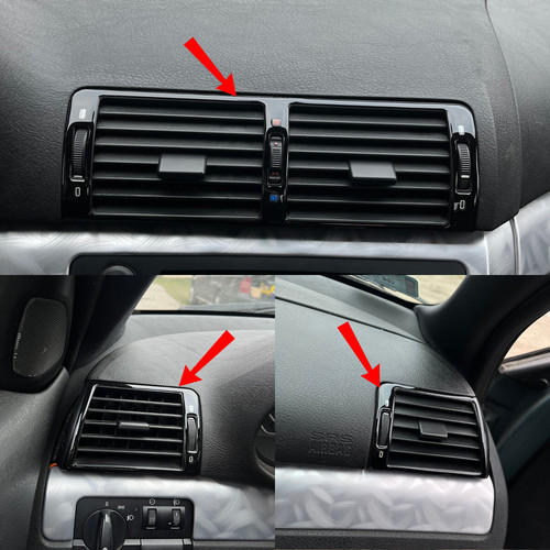 3pcs glossy black - glossy, vent
