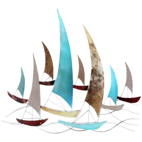 Metal ship wall decor - metal,