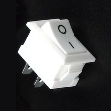 WHITE Mini Rocker Switch 2Pin